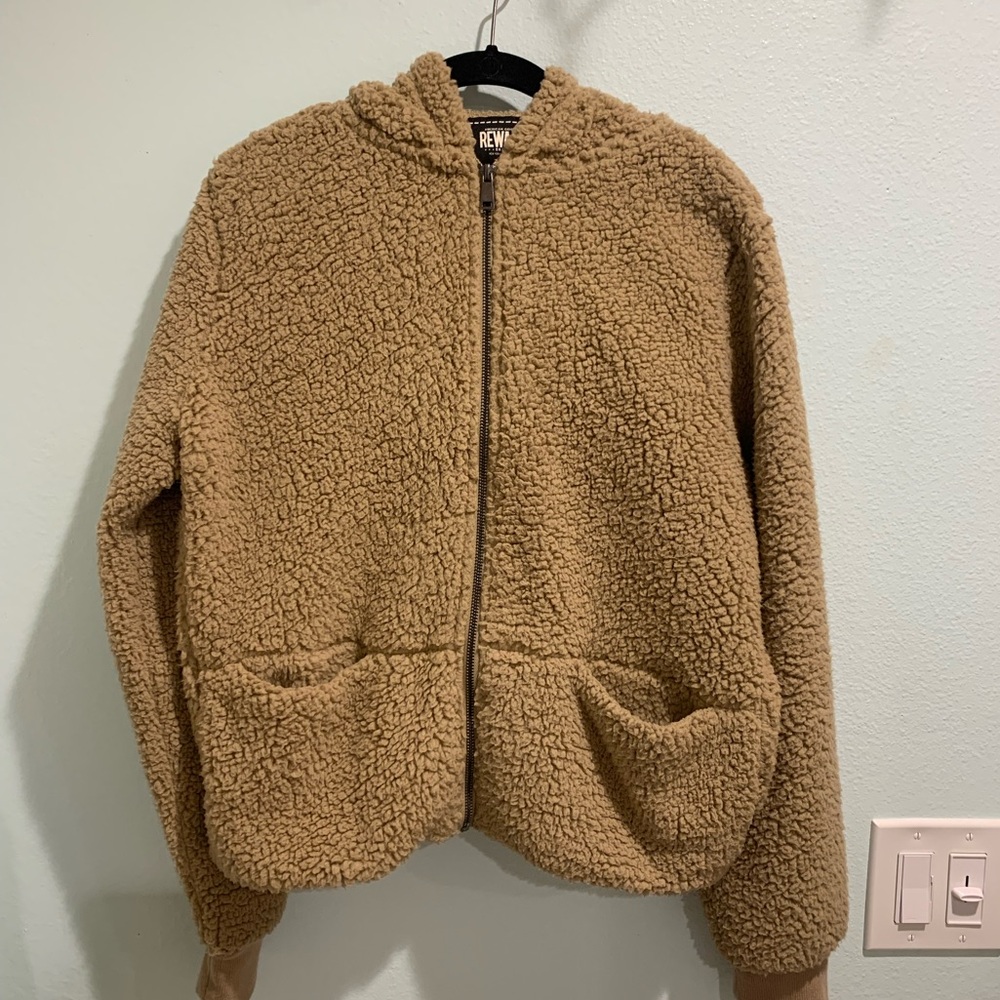 Fuzzy Zip Up Jacket
